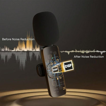 2 pcs Wireless Mini Microphones for iPhone, Android, iPad