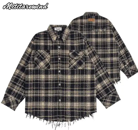 Hip Hop Streetwear Vintage Shirts for Men