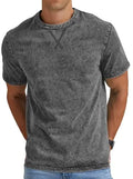 NITAGUT Mens Distressed Cotton Shirts Vintage Hipster Hip Hop Longline Crew Neck T-ShirtGreyMedium