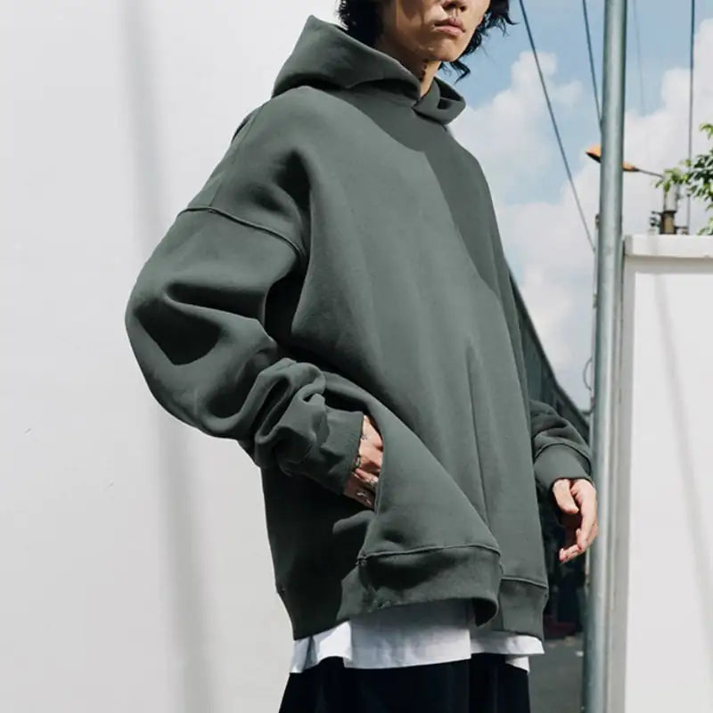 Autumn Hip Hop Washed Pullover Hoodie for Streetwear